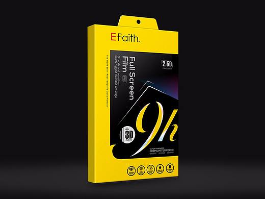 E-Faith手机钢化膜包装设计