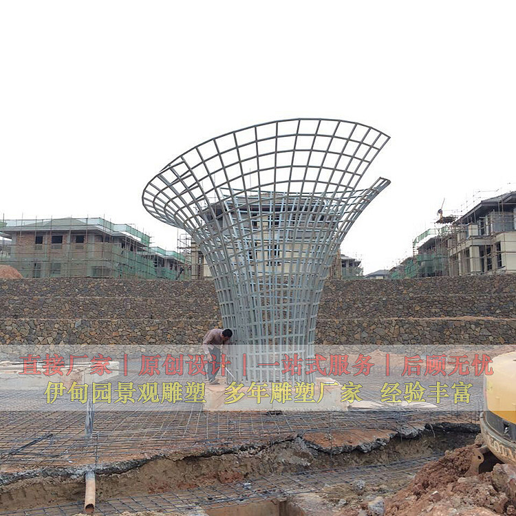 灯光不锈钢雕塑 景区景观雕塑