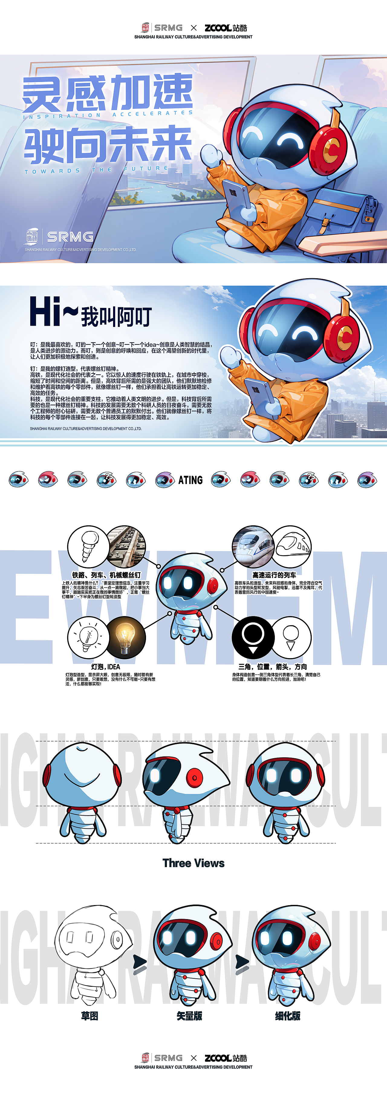 长三角铁路文创品牌IP—阿叮
