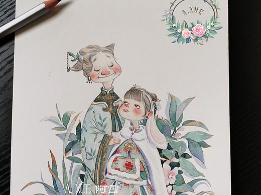 美好时光系列-水彩古风小人儿