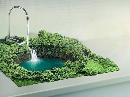 18期：（广告摄影手稿）：厨房里的瀑布