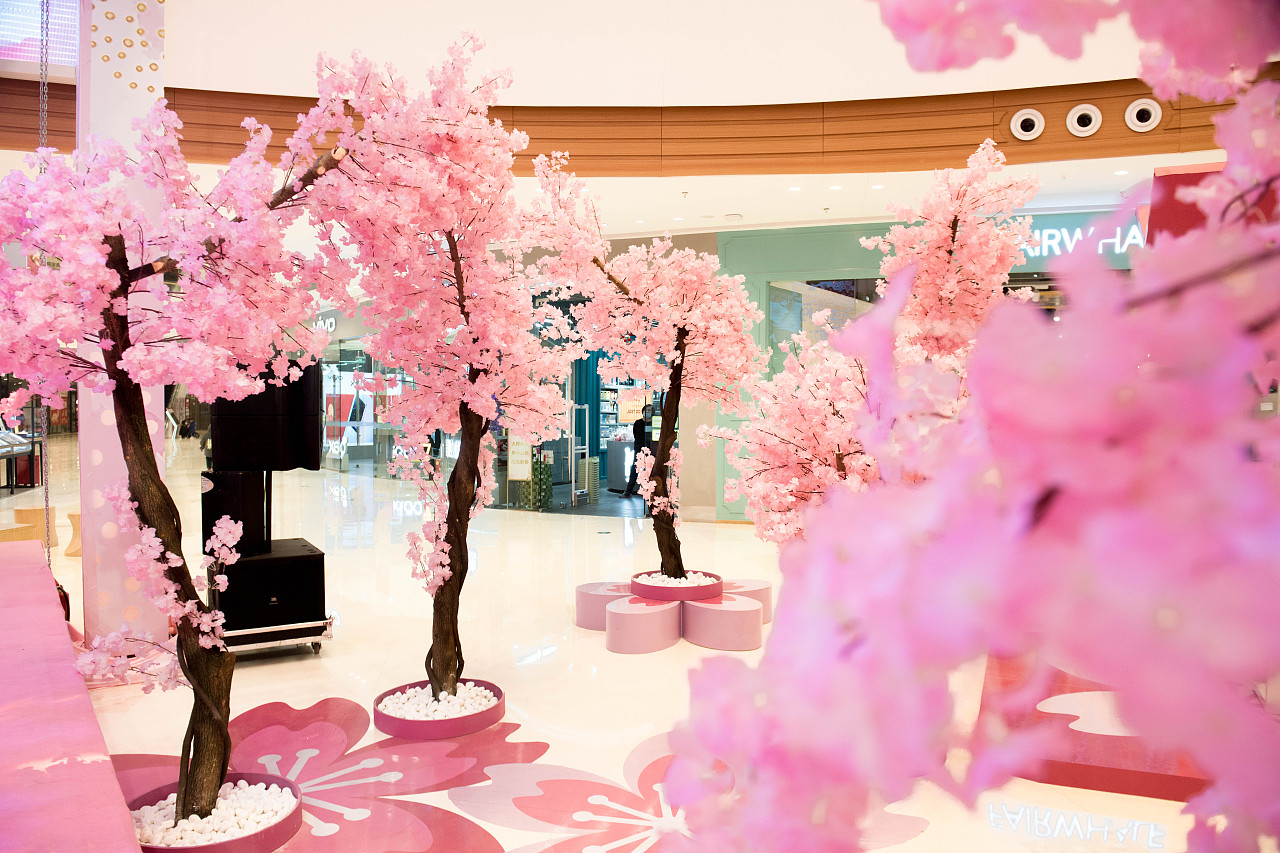 唐山吾悦广场春季桃花展（图ZMjQ4MDQ2ODcy） - 展陈设计 - 站酷设计师野生小脆脆原创素材 - 站酷ZCOOL
