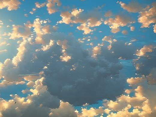 #站酷梦笔#云朵 阳光 人物（个人主页-ZNjM1MzY2MDg=） - AI作品 - 站酷设计师小霍今天学习了吗原创素材 - 站酷ZCOOL