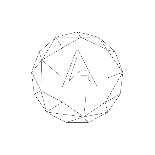 在ai里面,用多边形工具画一个13边形.