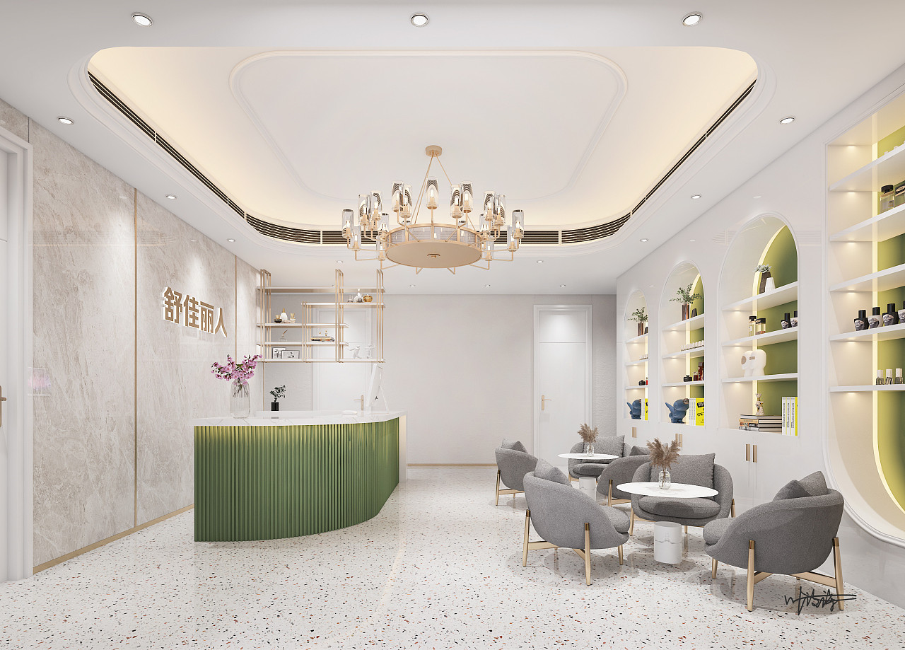 现代轻奢风皮肤管理中心,时尚精致-美容院