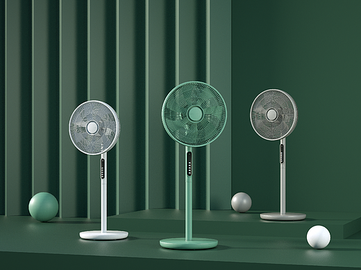 台地式风扇产品及场景渲染