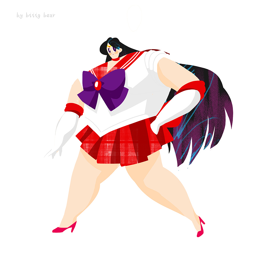 美少女。。。壮士（图ZNDUzOTEwMDA=） - 商业插画 - 站酷设计师biiig_bear原创素材 - 站酷ZCOOL