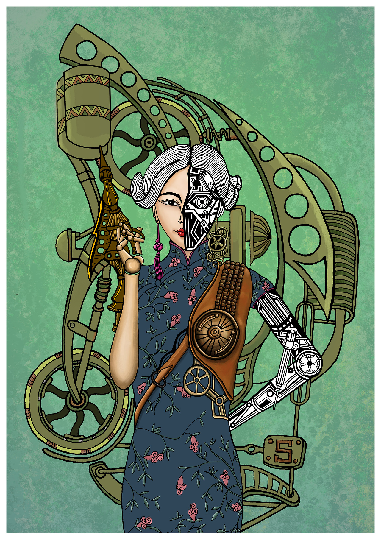   机械与人的完美结合.