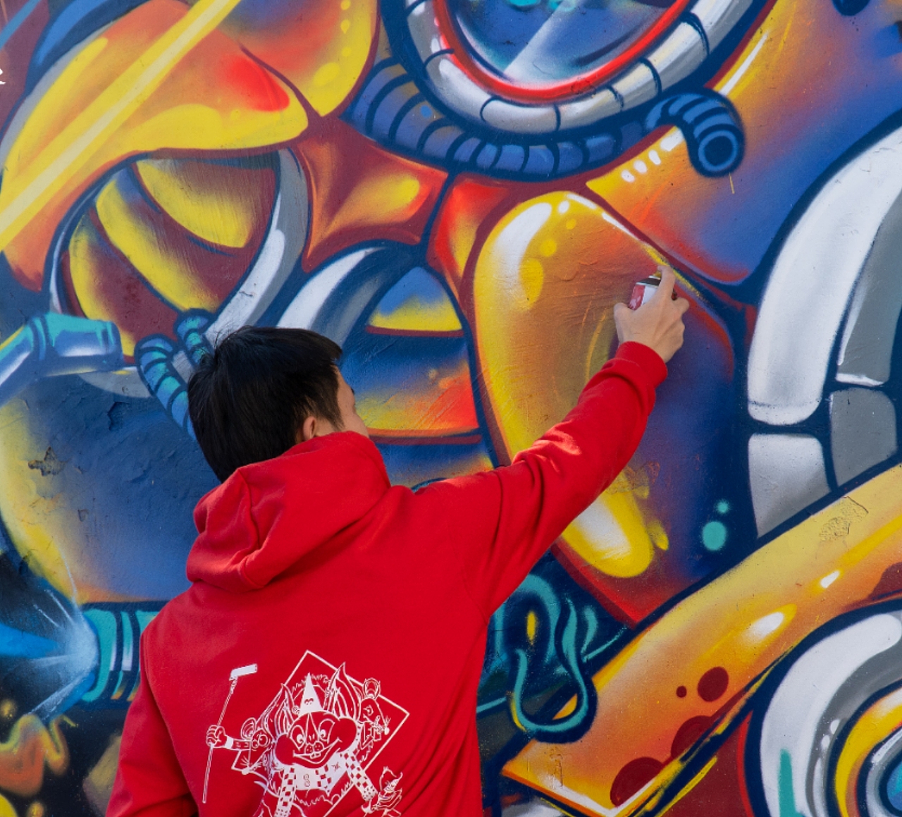 打年兽x涂鸦墙创作