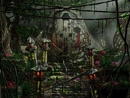 C4D練習(xí)-5 11h23min  無臉男場景