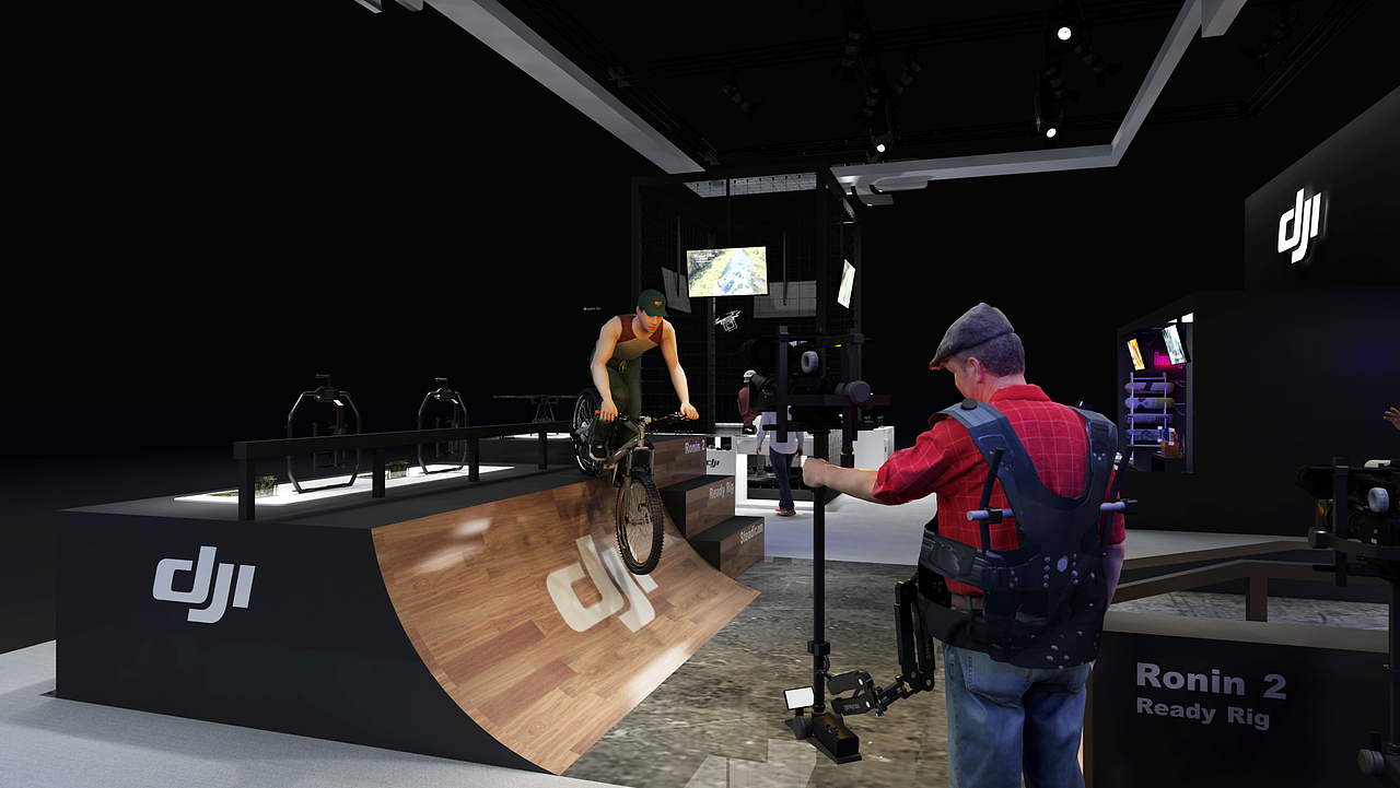 DJI-NAB专业展-简洁黑白灰展台