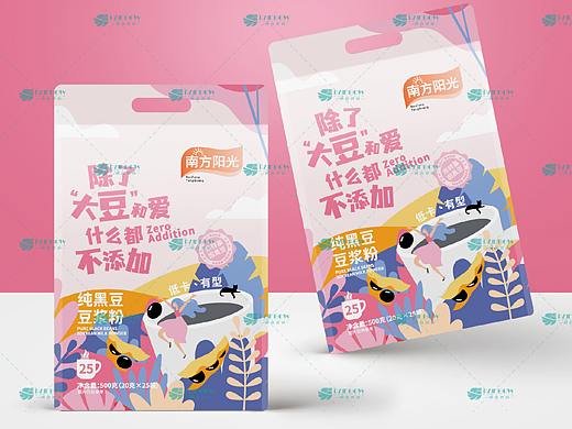 南方阳光纯豆浆粉包装设计