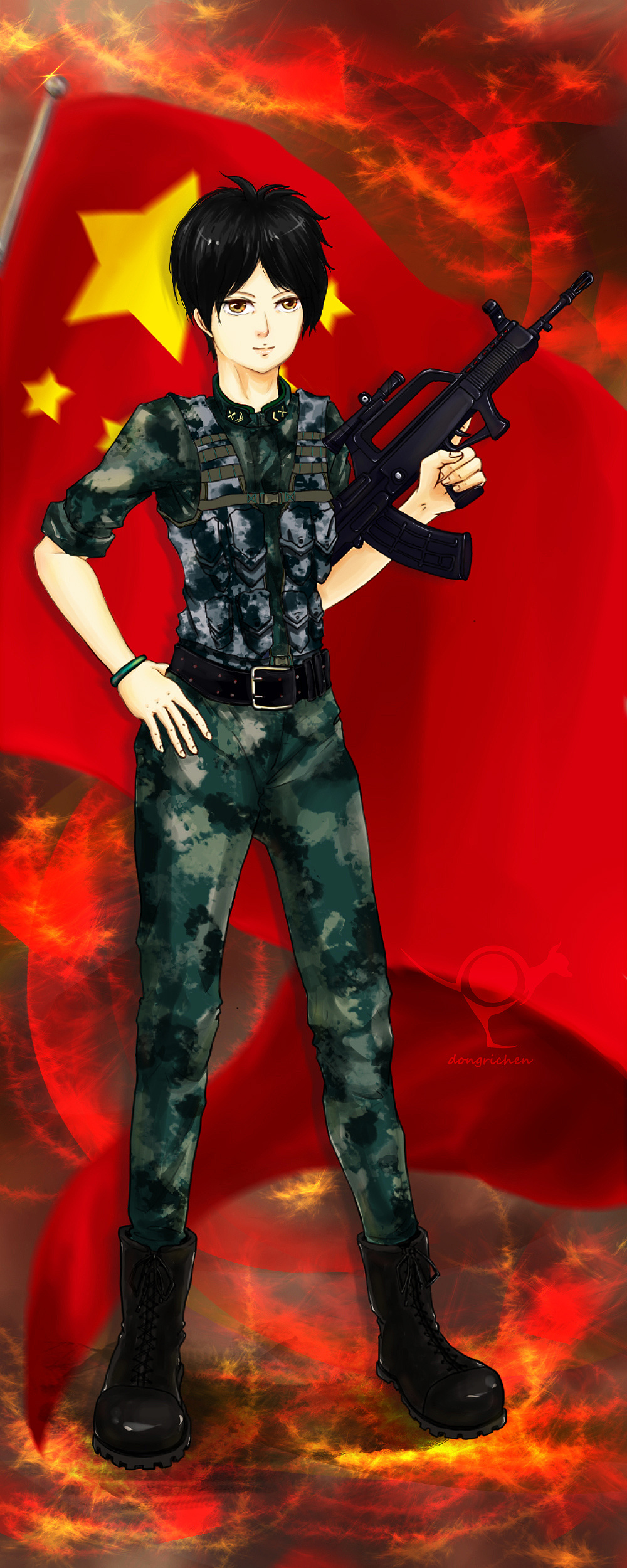 不爱红妆爱军装