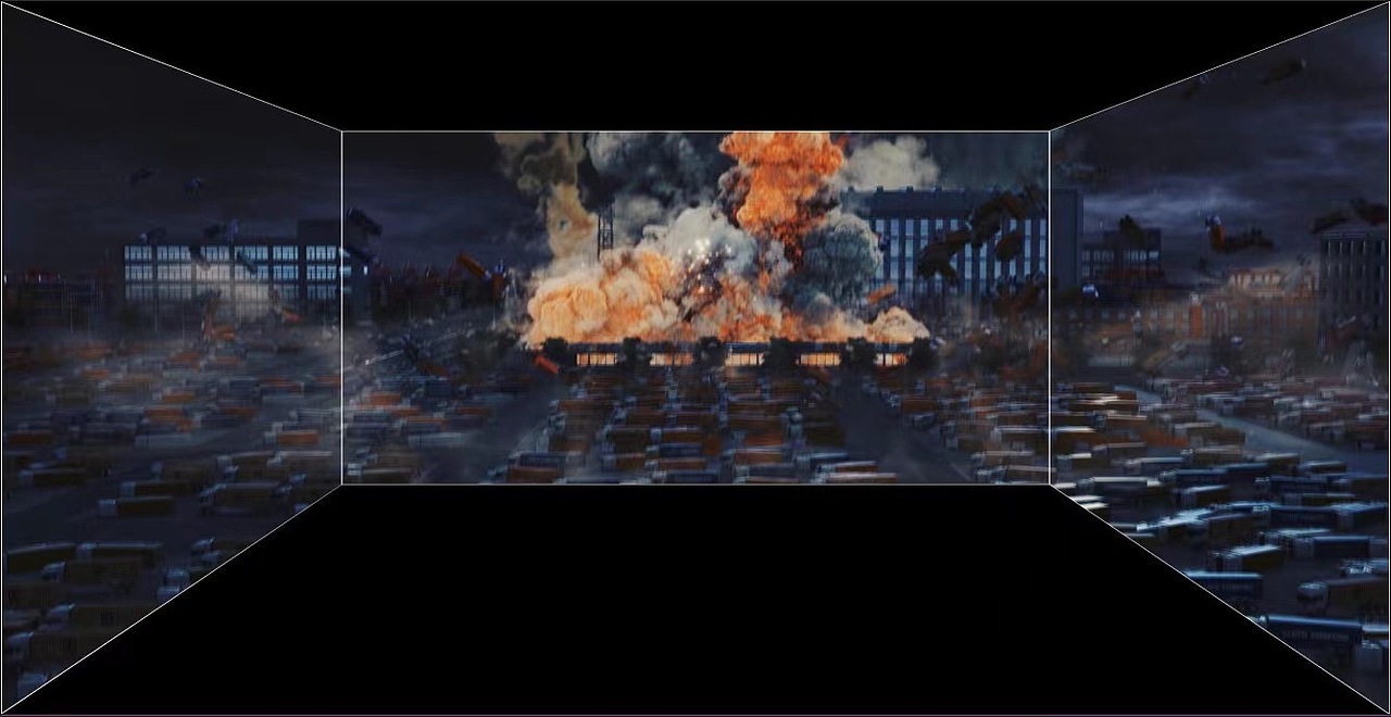 安全警示三折幕