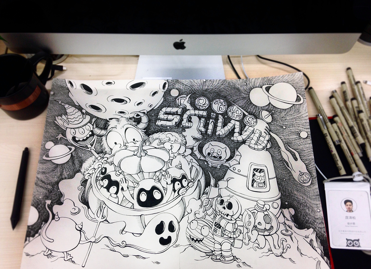 小恶魔的万圣节（图ZNjYxNzc3MDg=） - 新锐潮流插画 - 站酷设计师庄泽松原创素材 - 站酷ZCOOL
