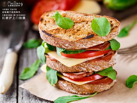 三明治也有美感，看美食图片摄影素材欣赏