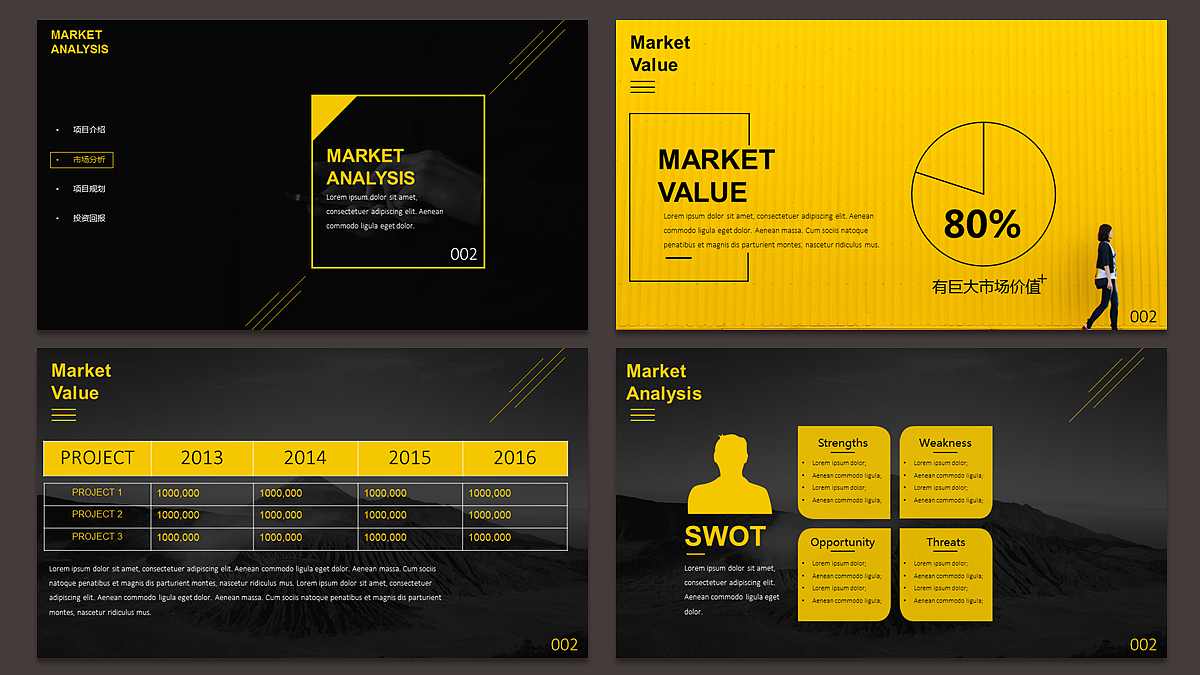 【耀你好看】黑黄画册级别商业计划书3（图ZNTgyNzMwMjA=） - PPT/Keynote - 站酷设计师熊猫大人pandaren原创素材 - 站酷ZCOOL