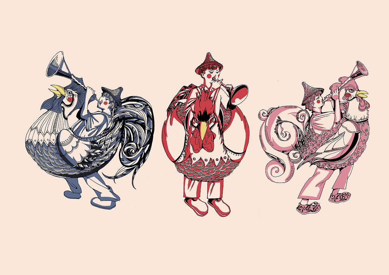 广州鸡公榄插画设计