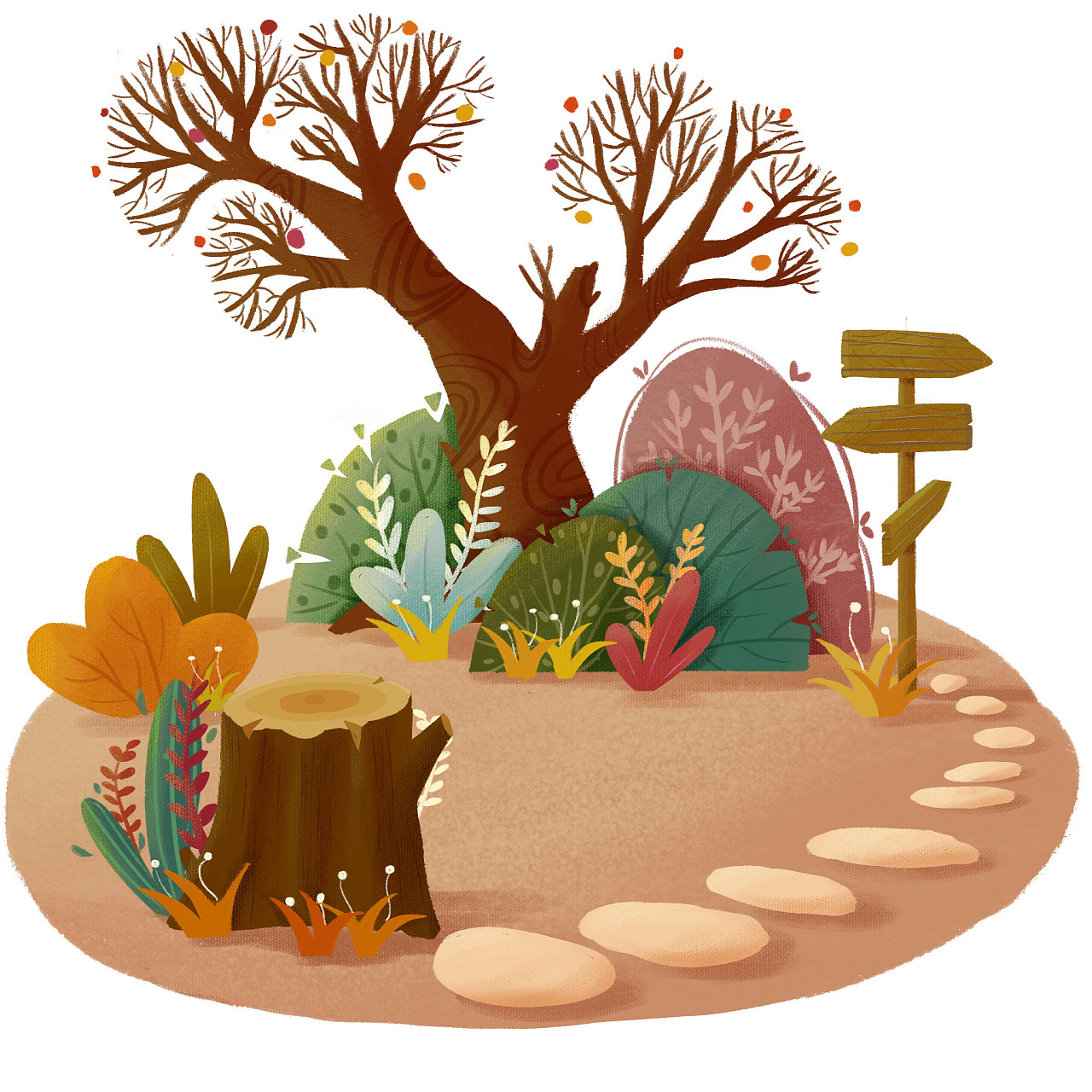 植物小场景|插画|儿童插画|好多云姐姐 - 原创作品 - 站酷 (zcool)
