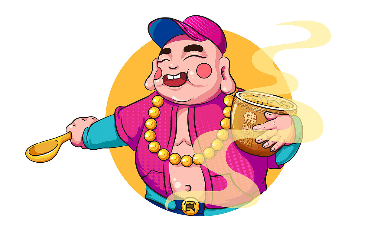 佛跳墙插画创作（图ZMjAwMDc3MTI0） - 商业插画 - 站酷设计师余巧红原创素材 - 站酷ZCOOL