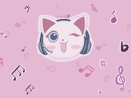 猫咪主播背景图