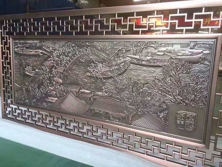 来图定做纯铜浮雕壁画,铜板浮雕壁画背景墙