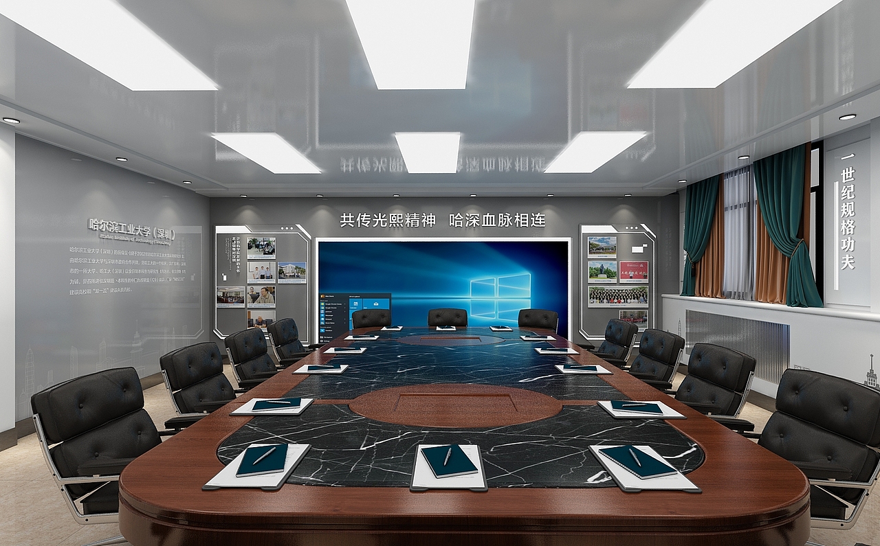 哈工大校园展厅效果图设计（图ZMjYwODA5MjIw） - 其他三维 - 站酷设计师pepper1110原创素材 - 站酷ZCOOL