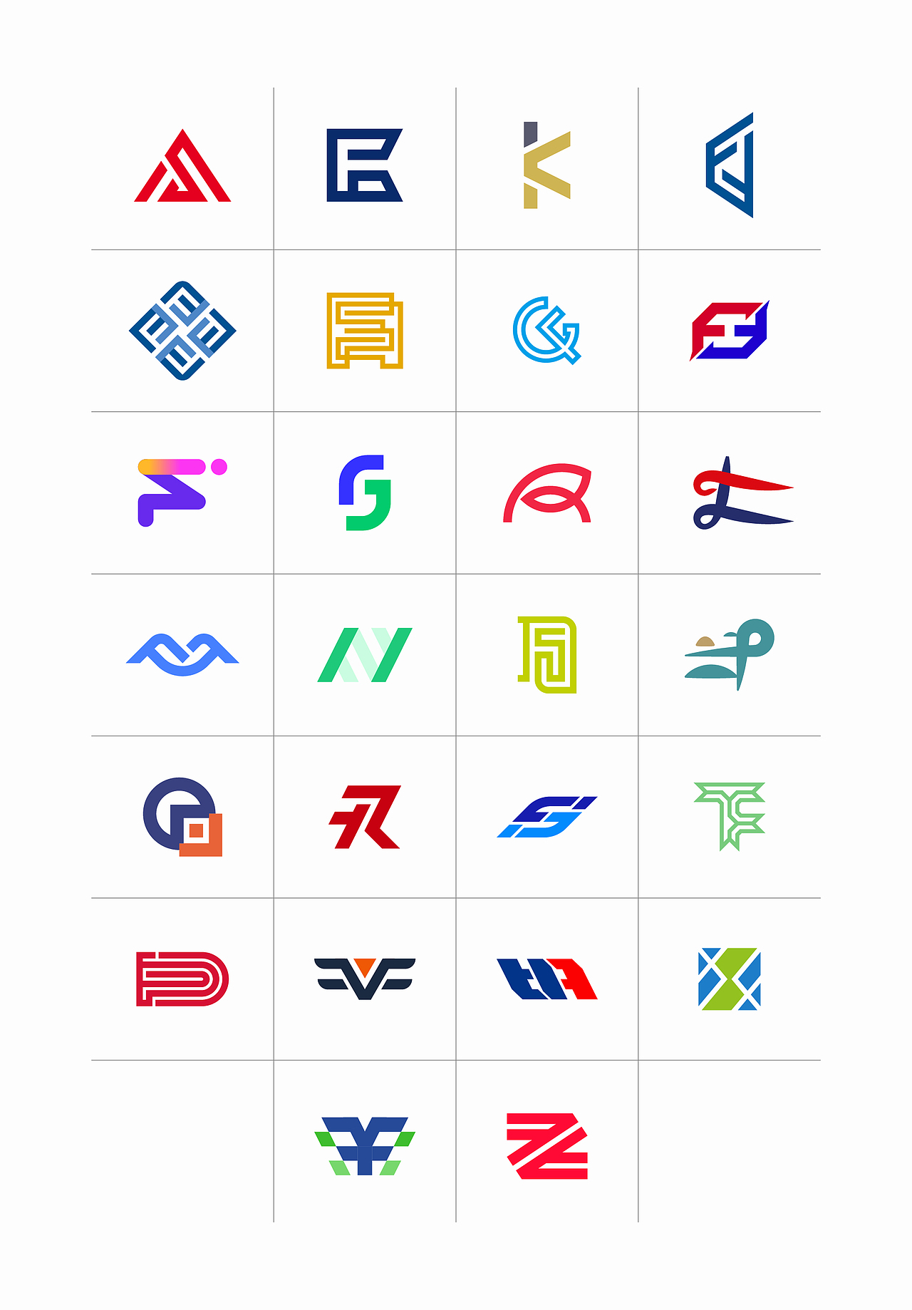 liujy字母logo造型合集f