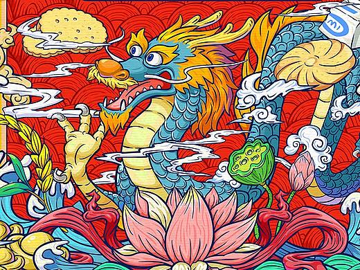 国潮风包装插画(附全程绘画教程视频)+广告视频拍摄