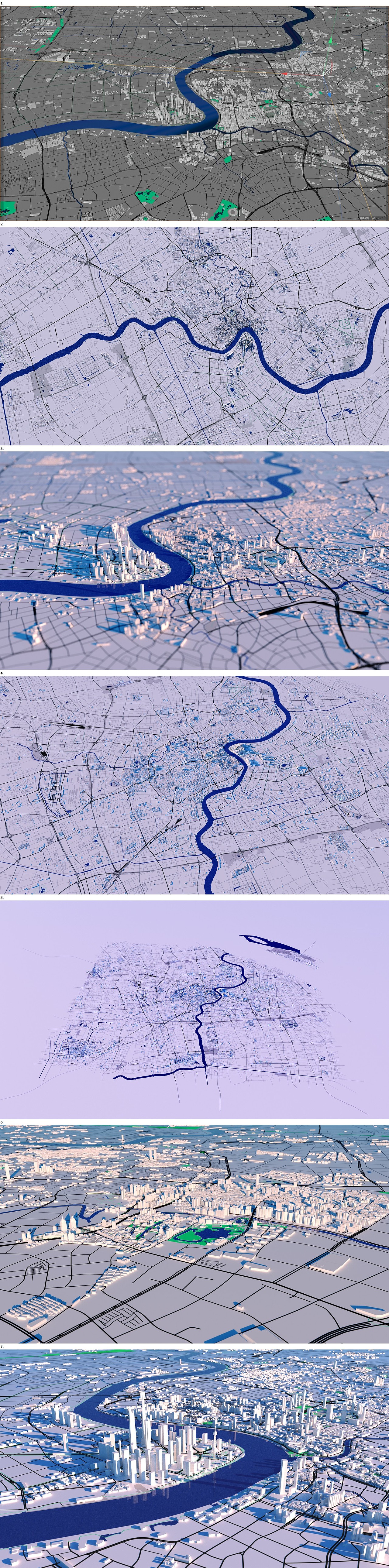 上海市区三维立体地图