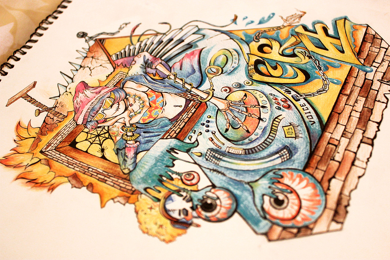 涂鸦插画（图ZNDAyNzIwMjg=） - 新锐潮流插画 - 站酷设计师fairyangela54原创素材 - 站酷ZCOOL