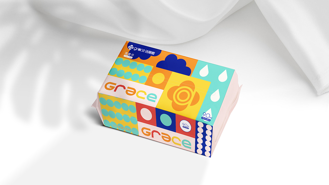 洁丽雅棉柔巾洗脸巾包装设计