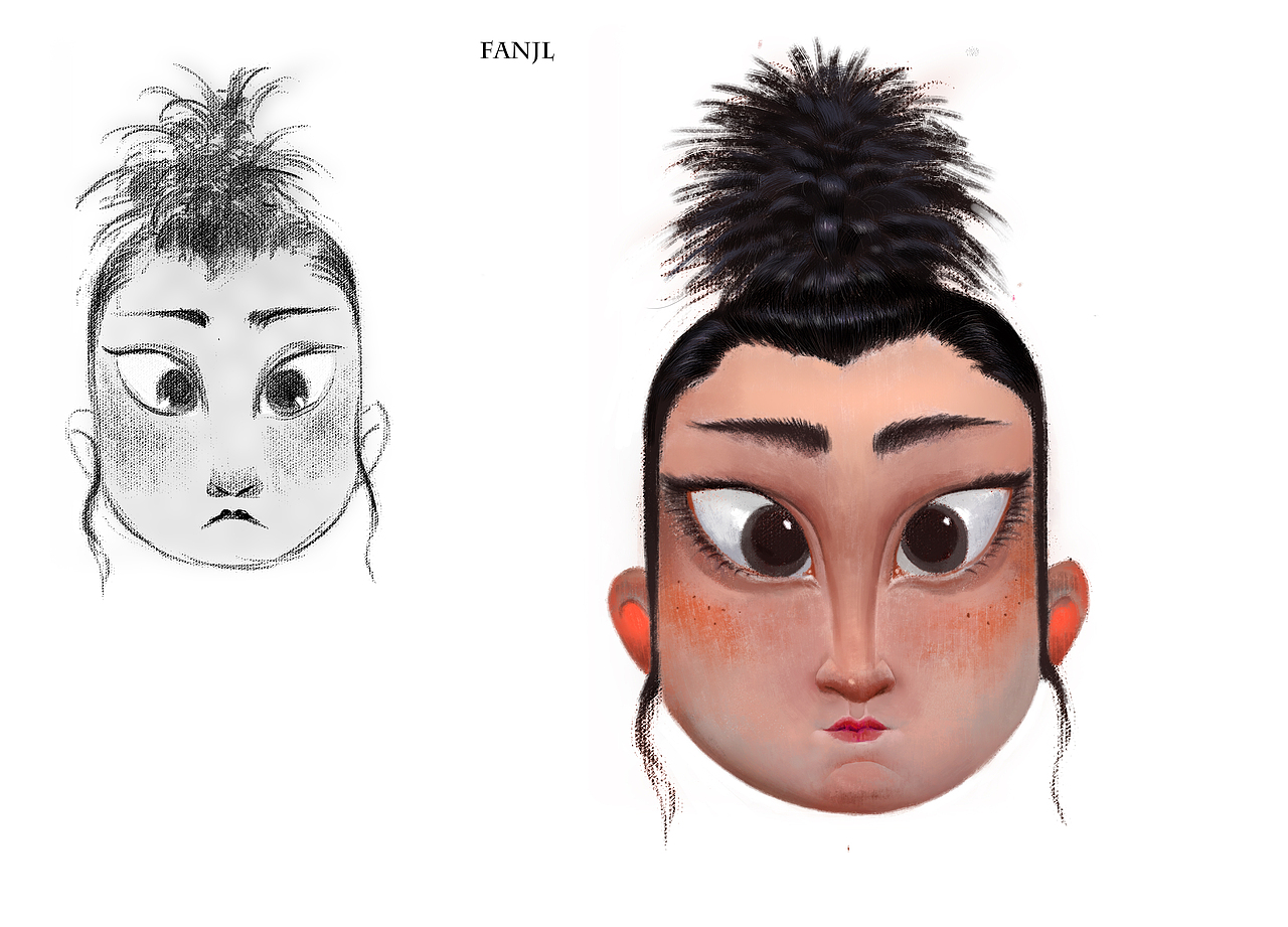 角色面部设计（图ZMTA0NzY0NTk2） - 概念设定 - 站酷设计师樊安安原创素材 - 站酷ZCOOL