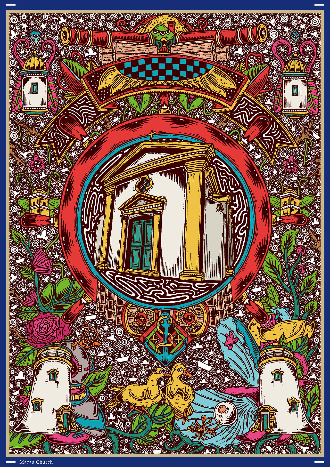 澳门教堂 Macau Church（图ZNzUwODY1Njg=） - 商业插画 - 站酷设计师车车向前冲原创素材 - 站酷ZCOOL
