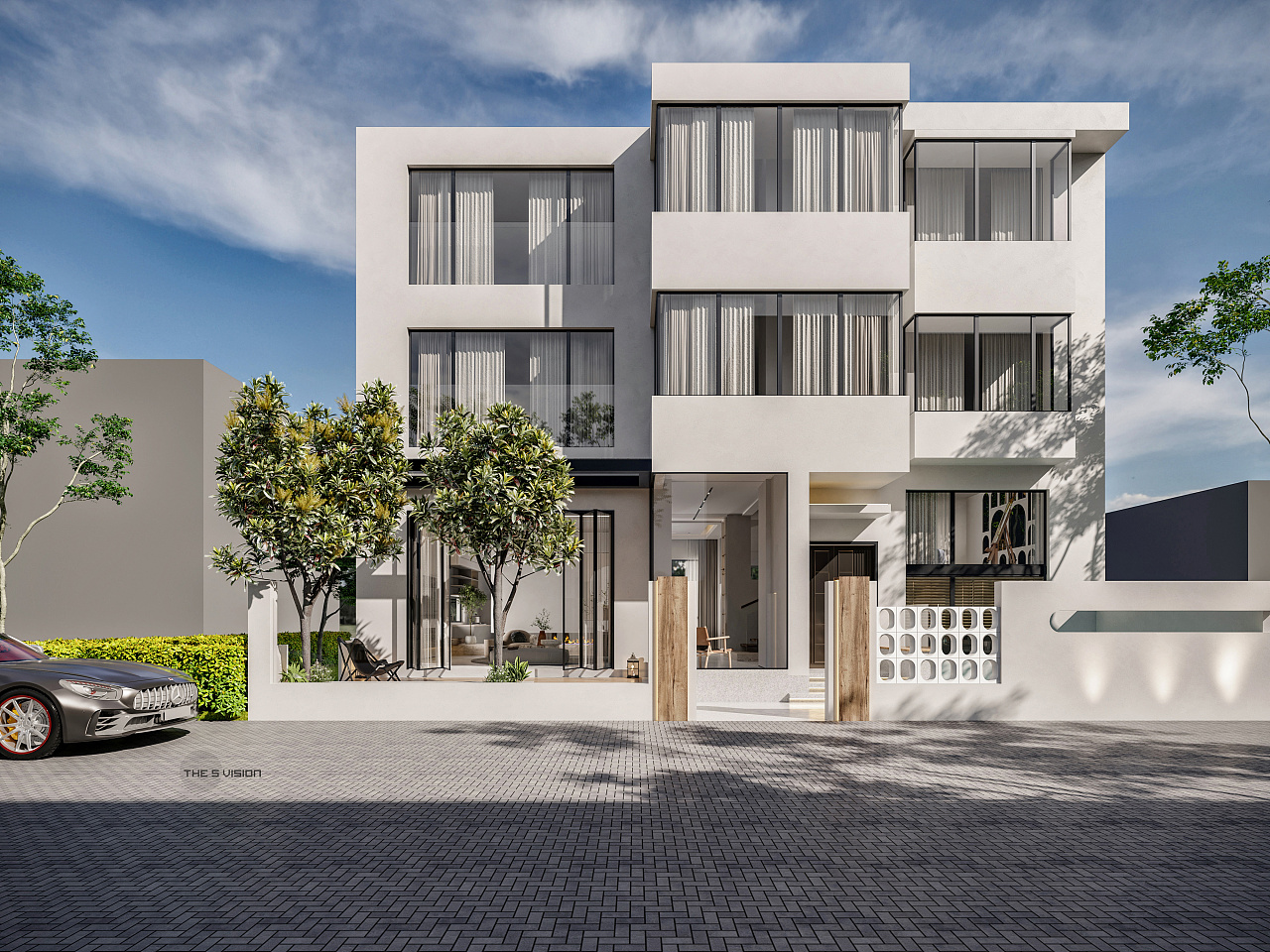 现代白色侘寂风别墅