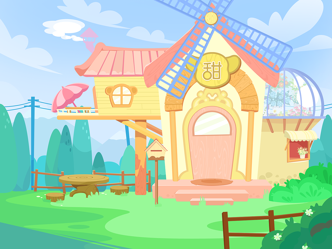 添加细节和花纹~
这个步骤就比较轻松了。<br>当然也有些注意事项。<br>一、花纹的呼吸感。<br>大家都爱用“呼吸感”这个词,说白了就是有疏密关系,有的地方花纹多,有的地方花纹少。<br>“全都很精细,画面反而就不精细了”就是这个道理。有对比才有精细。<br>二、主次。<br>虽然整个背景都是烘托氛围、交待故事发生的地点,不承载教学目的。但是自身也需要分出个三六九等的。<br>大门如果是九分的细致程度,那两边就是六等,再远景就是3等。<br>花纹和底色的对比度也会逐渐减弱。