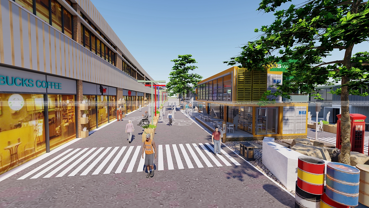 集装箱文创园 I 工业风集装箱创意商业街_上海集装客（图ZMjA3NzYwNjE2） - 建筑设计 - 站酷设计师集装客原创素材 - 站酷ZCOOL