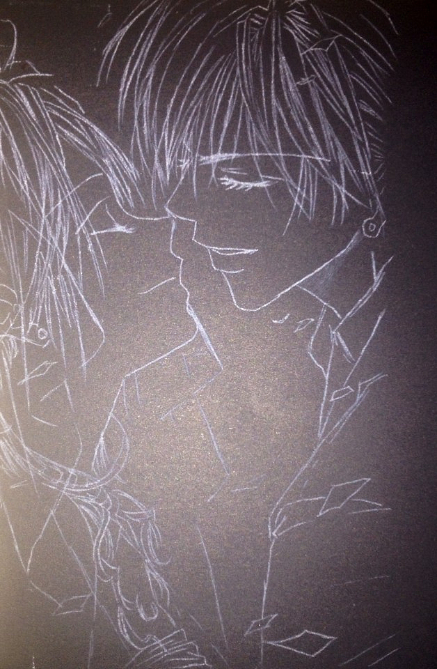 黑卡diy白铅笔画的漫画