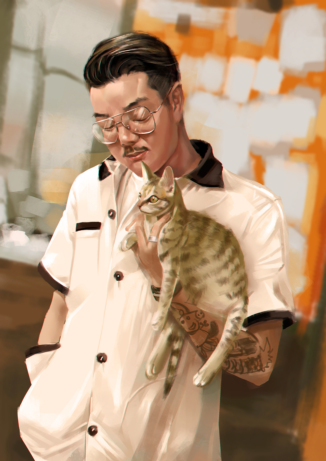 托尼老师与猫（图ZMjM4NjQ4OTQ0） - 创作习作 - 站酷设计师Priest丶饮川原创素材 - 站酷ZCOOL