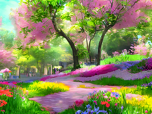 #AI创作实验室#春天的花園（个人主页-ZNjI2Mzc3MDQ=） - AI作品 - 站酷设计师Z84159395原创素材 - 站酷ZCOOL