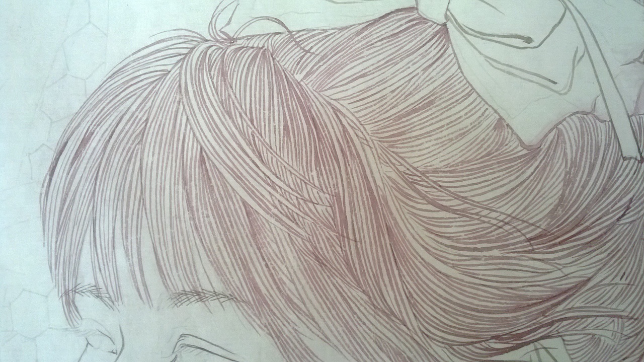 头发线条缺乏灵活一般般,感觉不是很理顺,但是不影响整体。