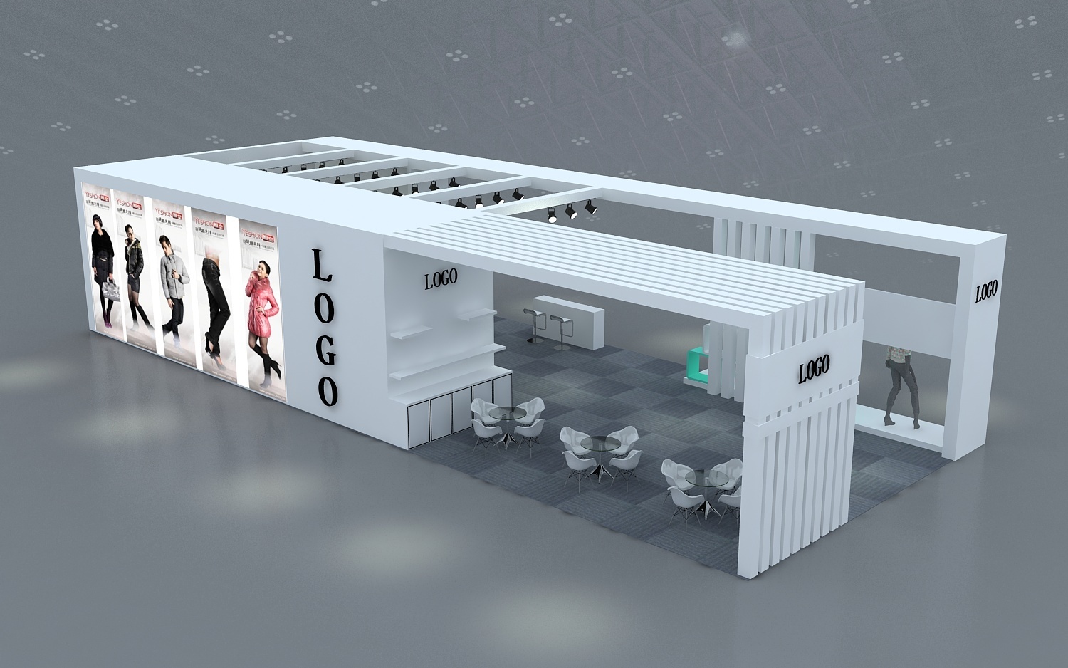 展位展台展览特装服装展位|三维|展览|思海设计 - 原创作品 - 站酷