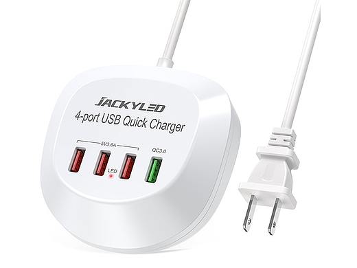 USB充电站-白色产品建模渲染亚马逊套图-工作记录