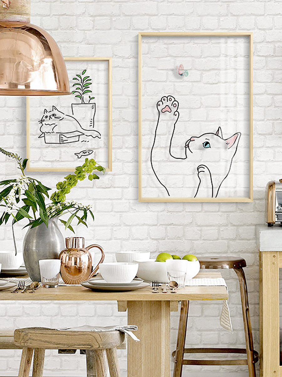 猫咪的乐趣（图ZMjMxMzAzNTU2） - 商业插画 - 站酷设计师起贝艺术装饰画原创素材 - 站酷ZCOOL