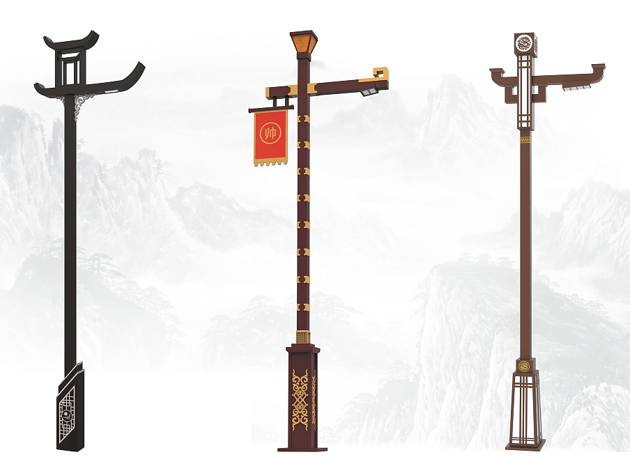 古城路灯6米仿古复古中式景观灯世博光电品牌