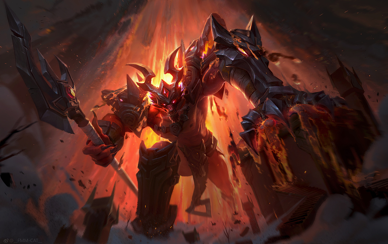 英雄联盟手游 地狱火 内瑟斯（图ZMjk0NzA5NjE2） - 商业插画 - 站酷设计师FMMCAT原创素材 - 站酷ZCOOL