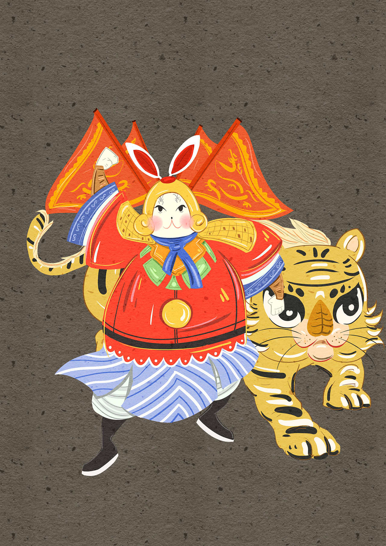 治愈系插画老虎和兔子的故事 - 堆糖，美图壁纸兴趣社区