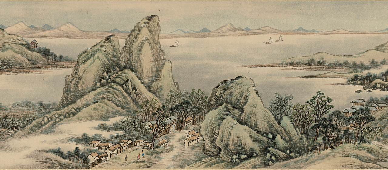 古画全景效果及动作实现-江山叠巘(yan)图