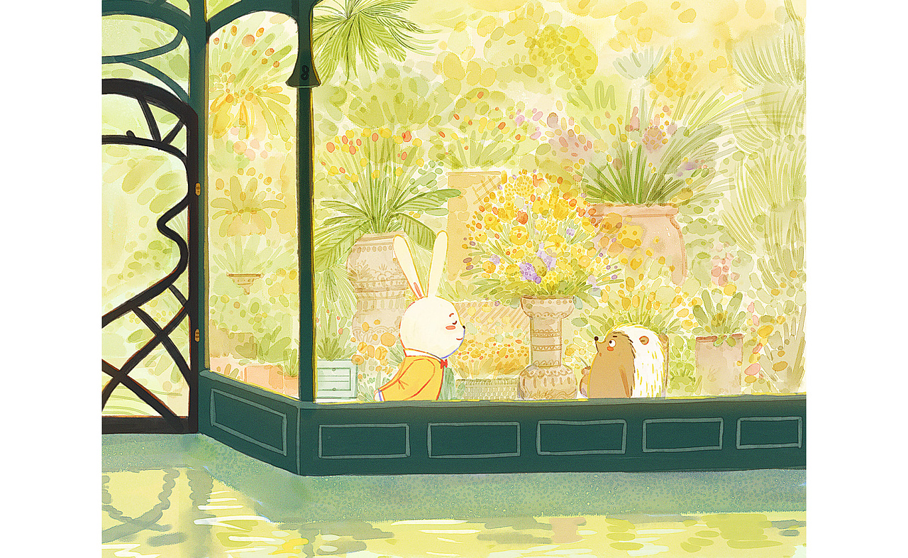 兔子和小刺猬
已经在闻花香了<br>.<br>.