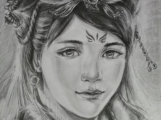 【我的作品我的画】31 素描女头像